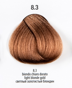 8.3 - 360™ permanent haircolor 100ml - Светлый золотистый блондин краситель для волос 100мл, Италия