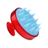 Щетка массажная для мытья головы красная крупные зубчики MEM019